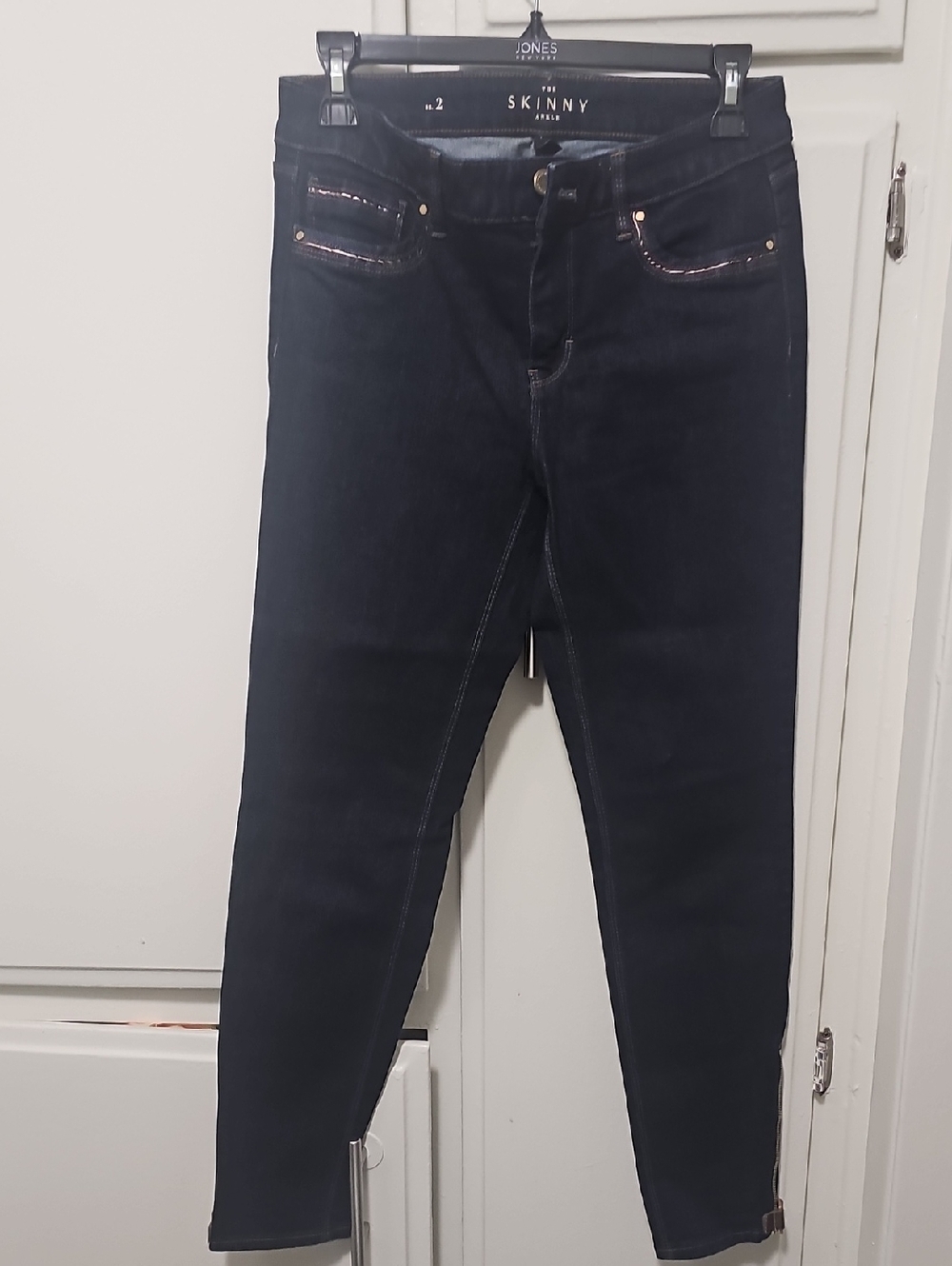 White House Black Market Dark Navy Skinny Jeans
